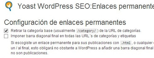 Что ж, перейдите в раздел постоянных ссылок, то есть постоянные URL-адреса, в том же плагине WordPress SEO от Yoast и нажмите на опцию удаления термина из URL-адреса